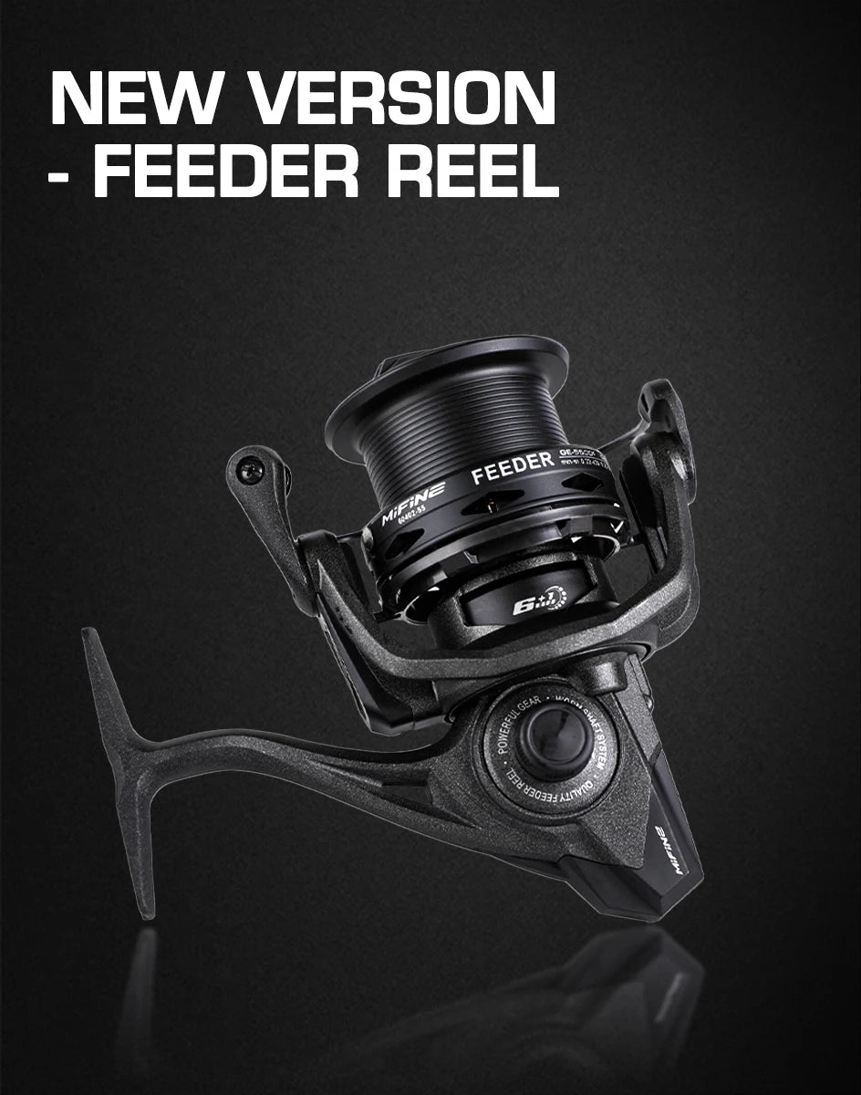 MIFINE FEEDER GORGEOUS Fishing Reel 4500 5500 10KG Max Drag Coil Professional 6+1BB Worm Shaft System Spinning Feeder Reel