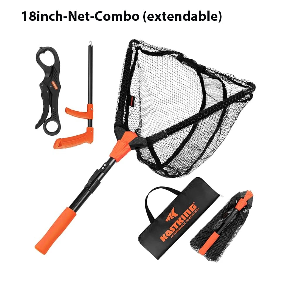 KastKing Pontus Fishing Net Landing Net Foldable & Lightweight Freshwater Fishing Landing Net with Built in Length Scale