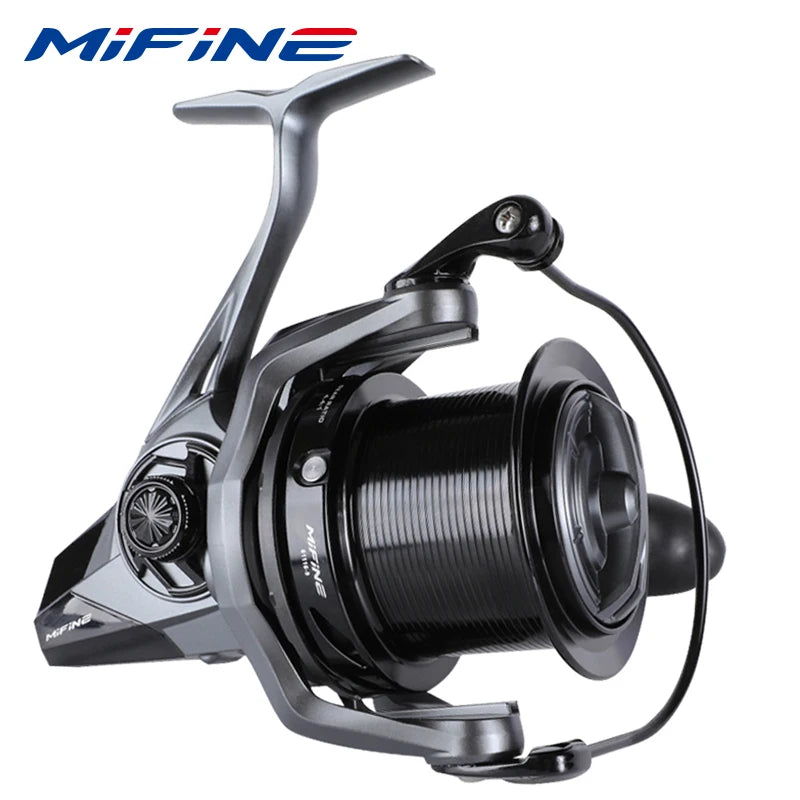 MIFINE CAVALIER CARP Fishing Reel 12KG Max Drag 8000-10000 Spinning Reel 5.1:1 Saltwater Freshwater 7+1BB Big Spool Carp Fishing