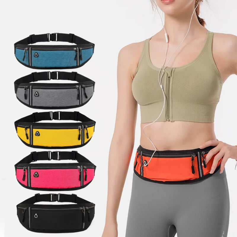 Professional Running Waist Bag Sports Belt Pouch Mobile Phone Case Men Women Hidden Pouch Gym SportsBags Running Belt Waist Pack