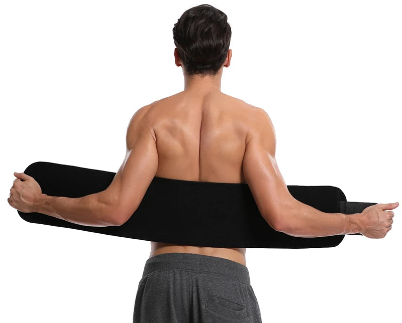 Waist Trimmer Belt Slim Men Body Shaper Cinchers Tummy Control Neoprene Sweat Wrap for Stomach and Back Lumbar Support