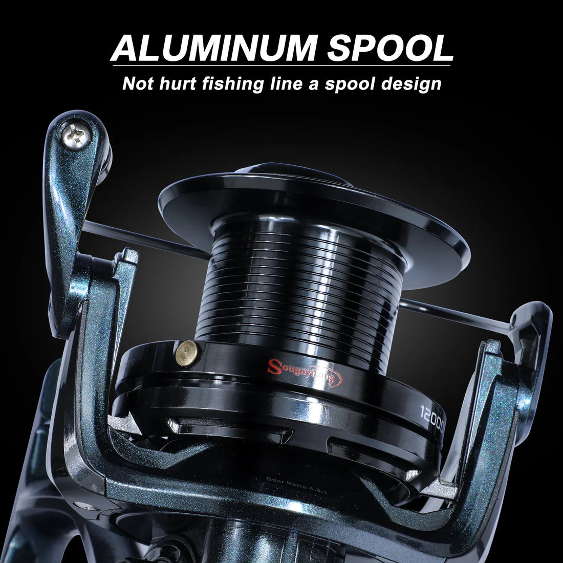 Sougayilang 9000-12000 Full Metal Spool Jigging Trolling Long Shot Casting and Salt Water Surf Big Sea Spinning Fishing Reel