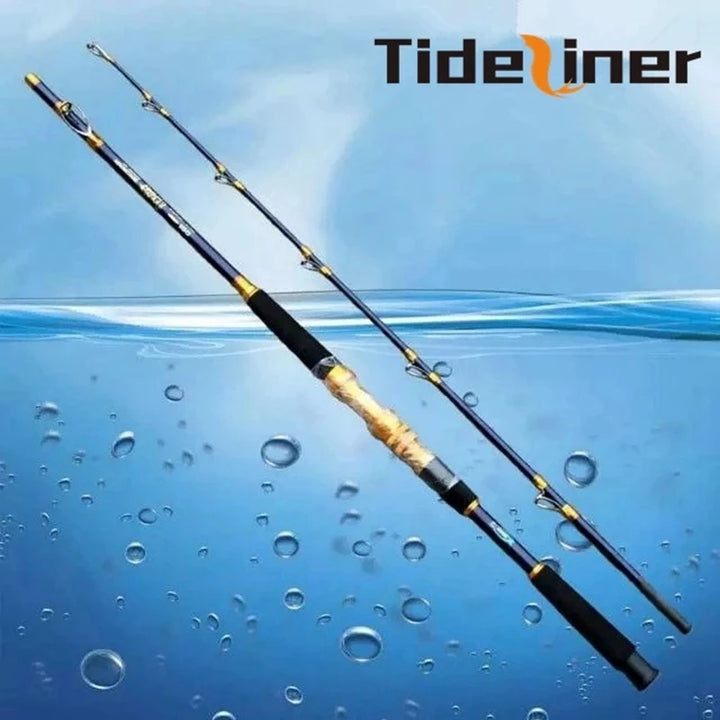 Tideliner 1.8M  2.1M 2.4M jigging boat fishing rod trolling spinning carbon fiber rod fishing pole with metal reel seat