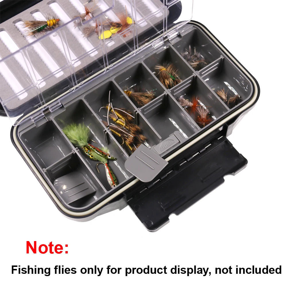 Bimoo M Size Waterproof Fishing Fly Box Fly Fishing Tackle Box Small Spoon Lure Hook Ice Jig Storage Box  7.76''x4.40''x1.81''