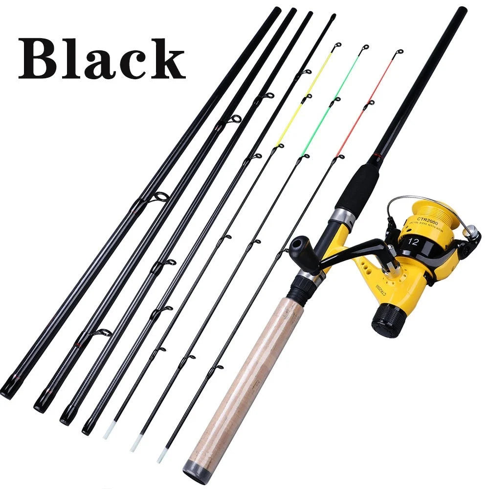 Sougayilang 3M Spinning Fishing Rod Combo L M H Power Feeder Carp Fishing Rod and 11+1BB Carp Fishing Reels Rod Line Set