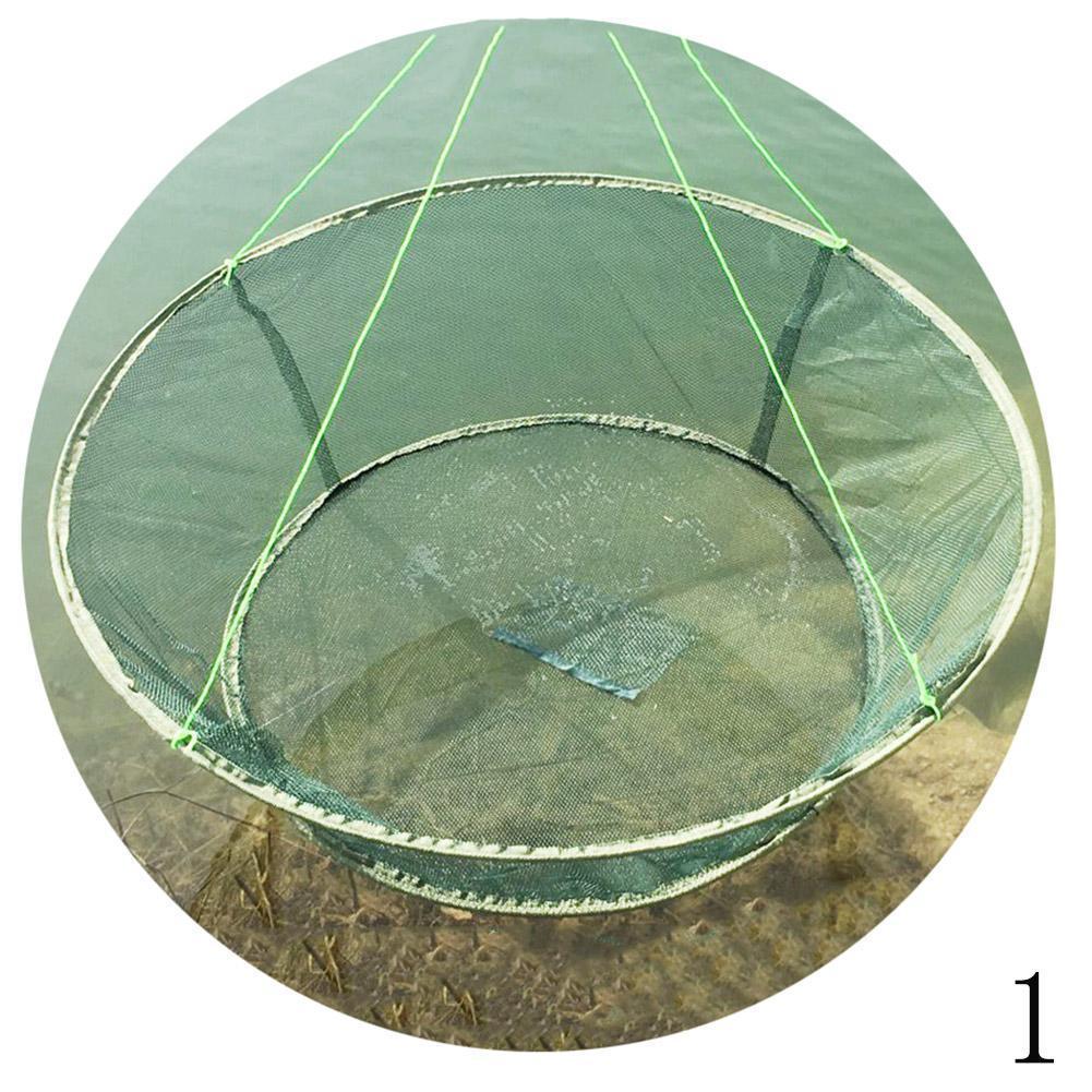 Landing Fishing Net Large Foldable Drop Net Prawn Bait Crab Shrimp Crucian Portable Mesh For Outdoor Reservoir Pond Use 80/100cm