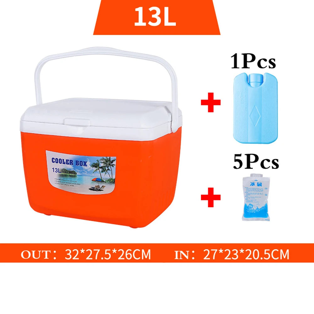 8L 13L Outdoor Incubator Portable Food Storage Box Car Cold Ice Fishing Box Cooler Mini Fridge for Home Camping Traveling Pesca