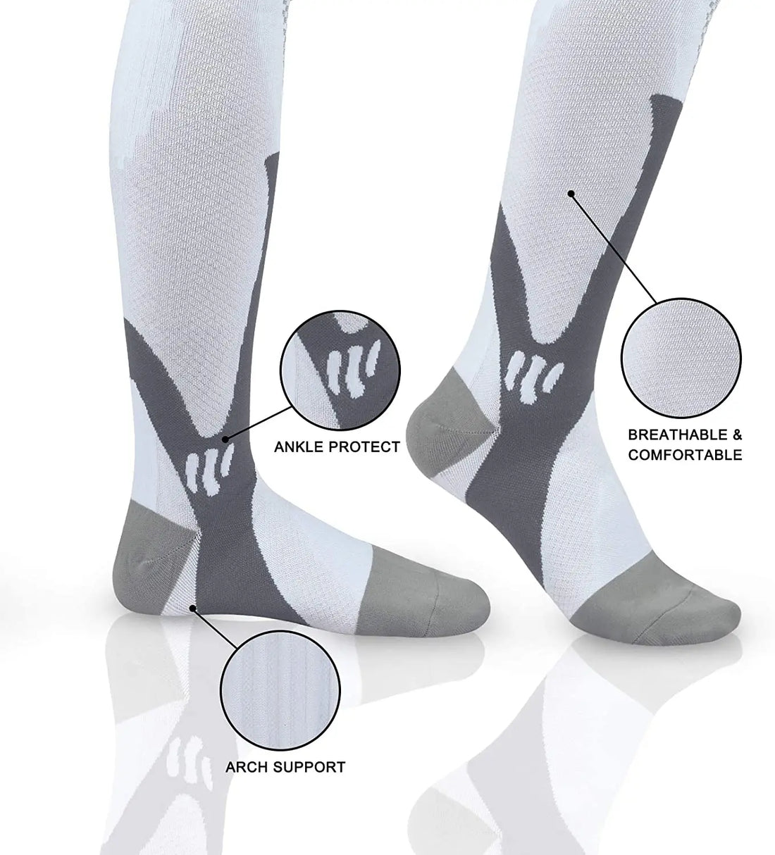 Brothock Medical Sport Compression Socks Men And Women 20-30mmhg Run Nurse Socks for Varicose Veins Running Cycling Travel Socks