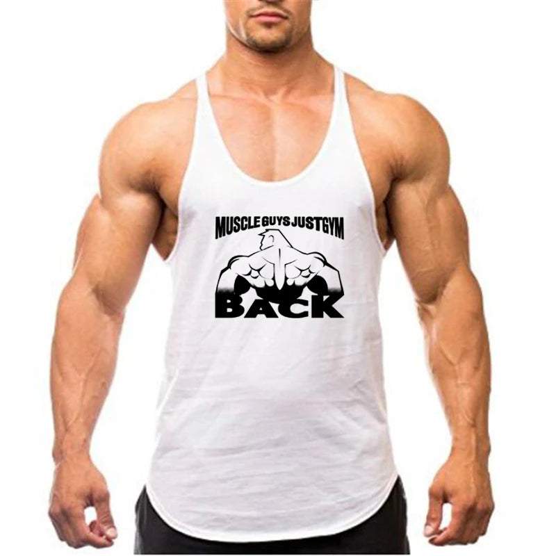 New Hot Sale Mens Printed Tank Top Breathable Cool Vest Running Shirt Cotton Tees Bodybuilding Singlet Fitness Sleeveless