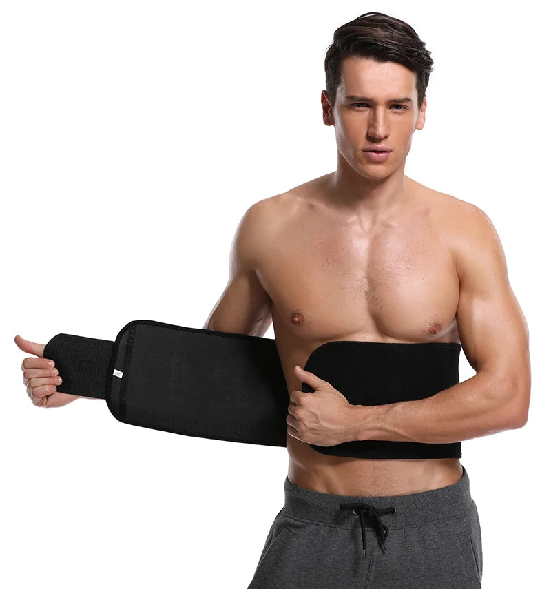 Waist Trimmer Belt Slim Men Body Shaper Cinchers Tummy Control Neoprene Sweat Wrap for Stomach and Back Lumbar Support