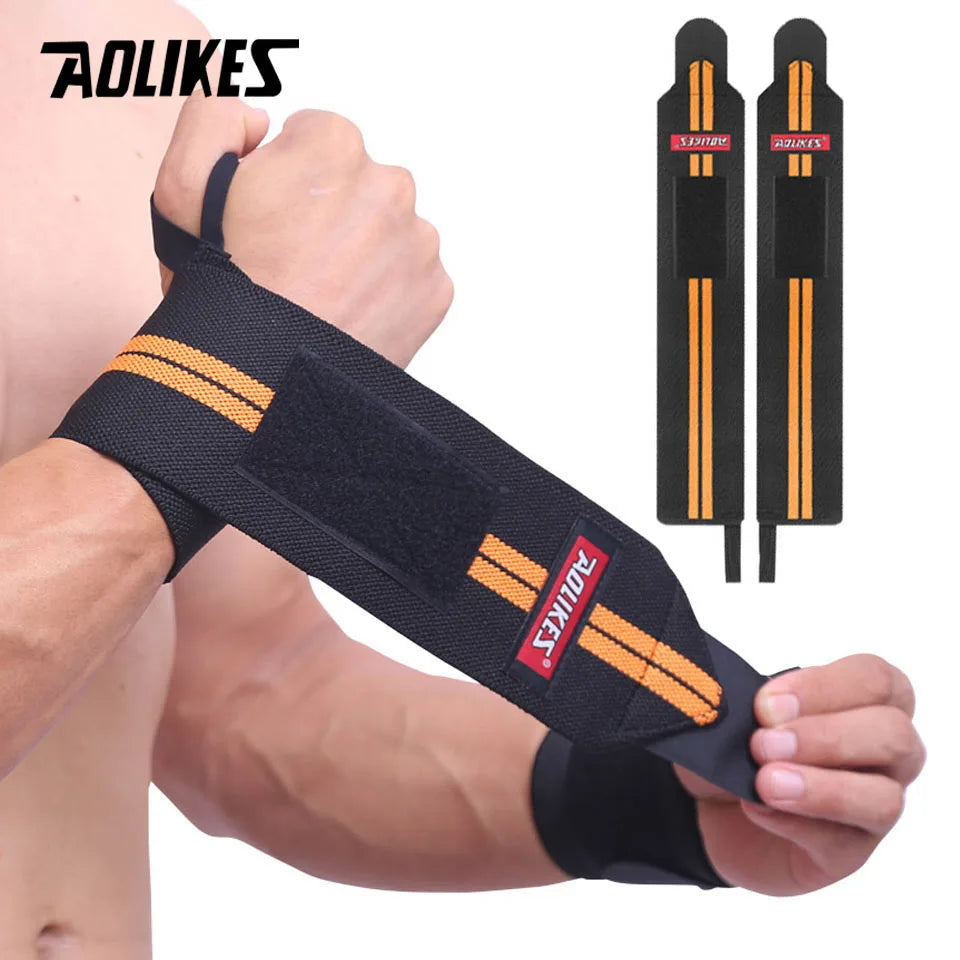 AOLIKES 1 Pair Wristband Wrist Support Weight Lifting Gym Training Wrist Support Brace Straps Wraps Crossfit Powerlifting