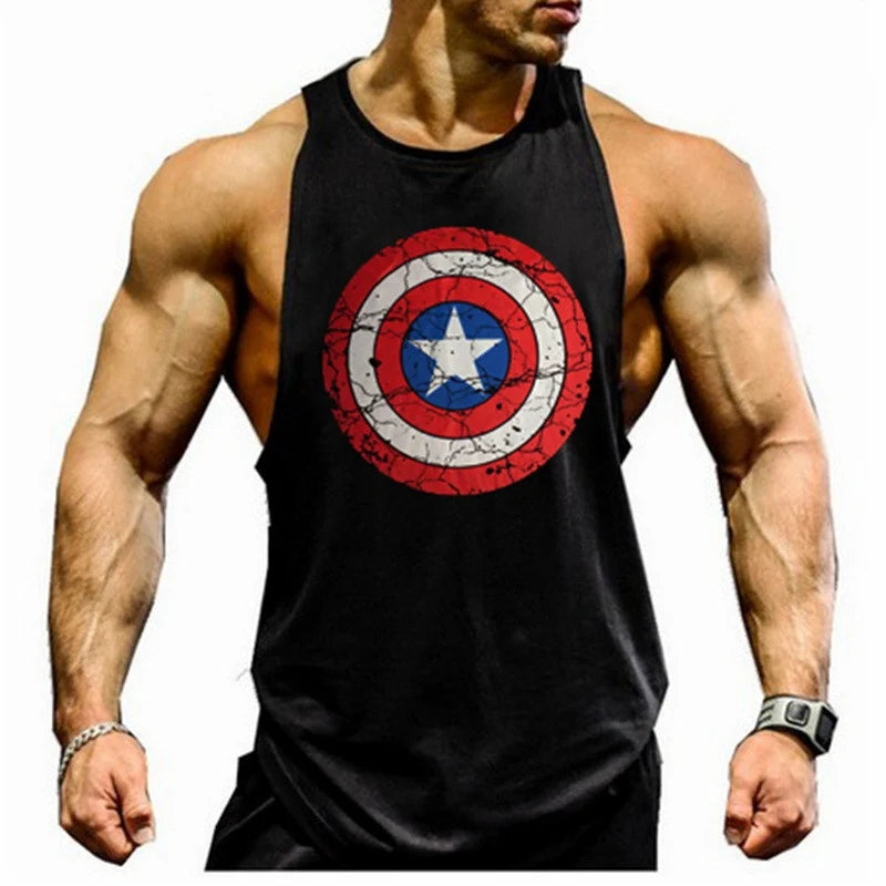 New Fashion Cotton Sleeveless Shirts Tank Top Men Fitness Shirt Mens Singlet Bodybuilding Workout Gyms Vest Fitness Men