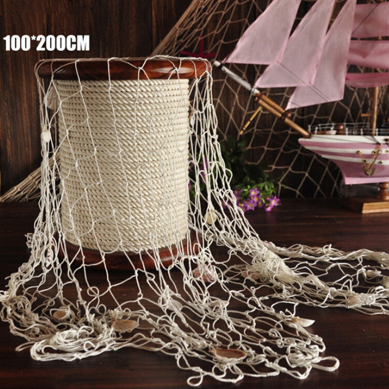 Hangings Fishing Net Home Decor Pirate Ornaments Tackle DIY Photo Props Bar House Nautical Ocean Theme Wall Fishing Net