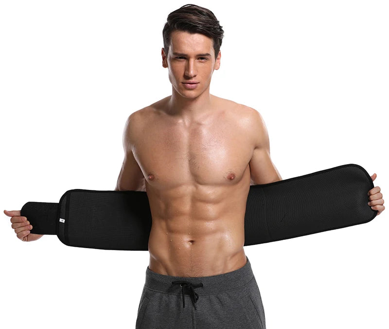 Waist Trimmer Belt Slim Men Body Shaper Cinchers Tummy Control Neoprene Sweat Wrap for Stomach and Back Lumbar Support