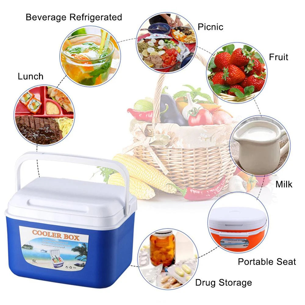 8L 13L Outdoor Incubator Portable Food Storage Box Car Cold Ice Fishing Box Cooler Mini Fridge for Home Camping Traveling Pesca