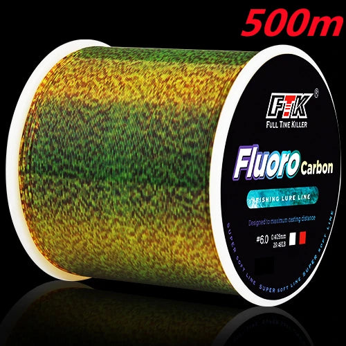 FTK 300/500m Invisible Fishing Line Speckle Fluorocarbon Coating Line 0.20mm-0.50mm 4.13LB-34.32LB Super Strong Spotted Line