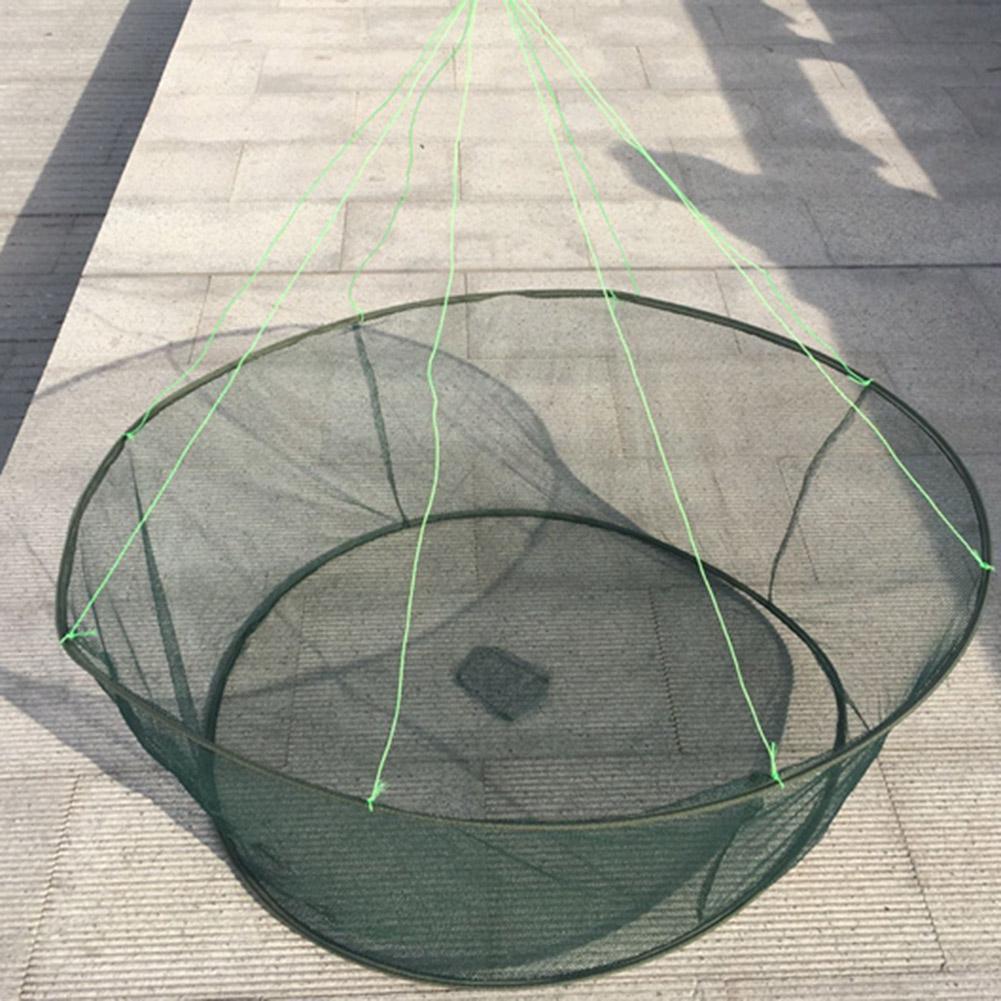 Landing Fishing Net Large Foldable Drop Net Prawn Bait Crab Shrimp Crucian Portable Mesh For Outdoor Reservoir Pond Use 80/100cm