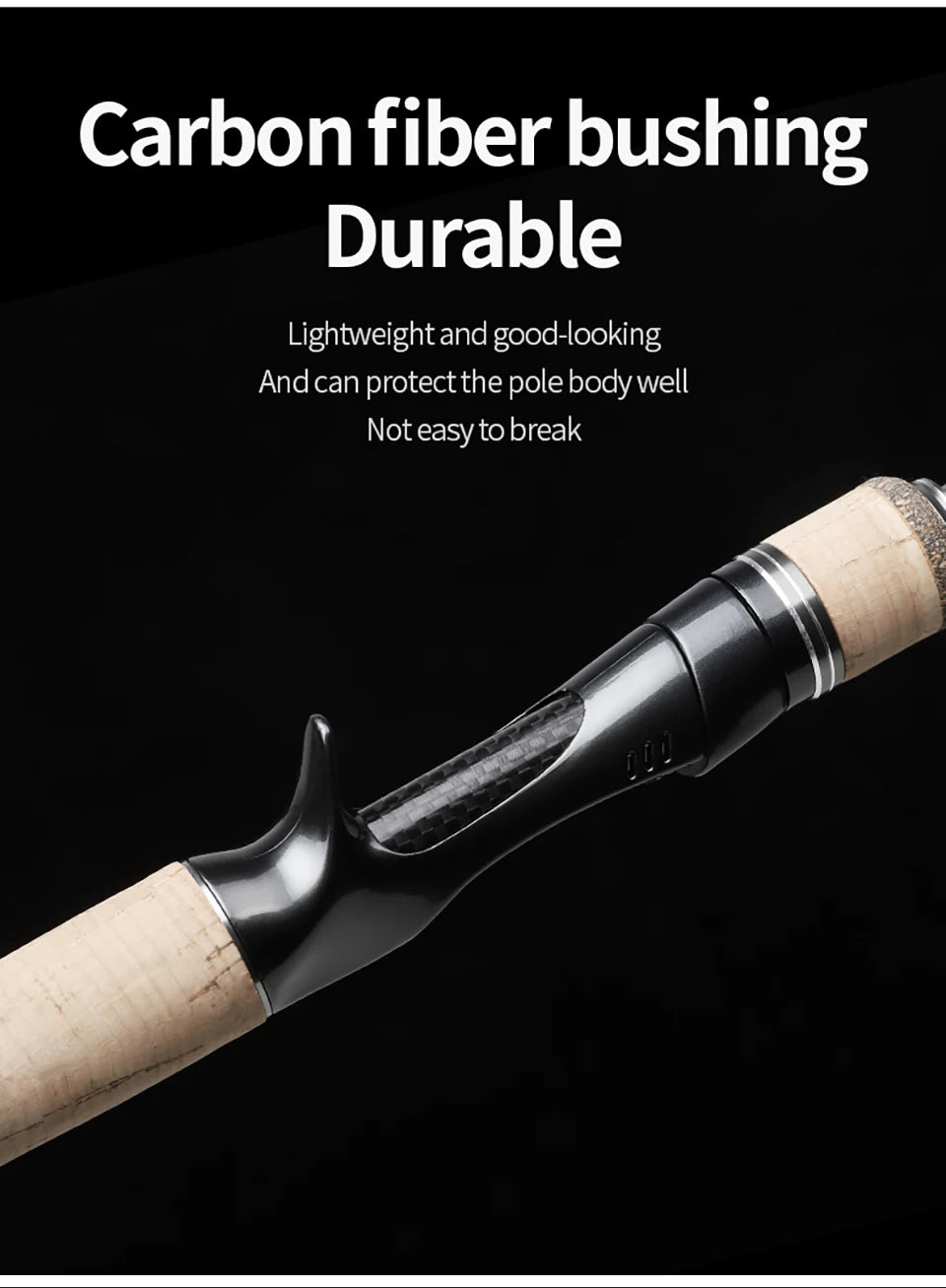 LINNHUE Fishing Rod TS Fuji Guide Lure Rod 1.68-2.7m 2/3 Section Carbon Fiber Light Spinning Rod Baitcasting Rod Gift Rod Cover