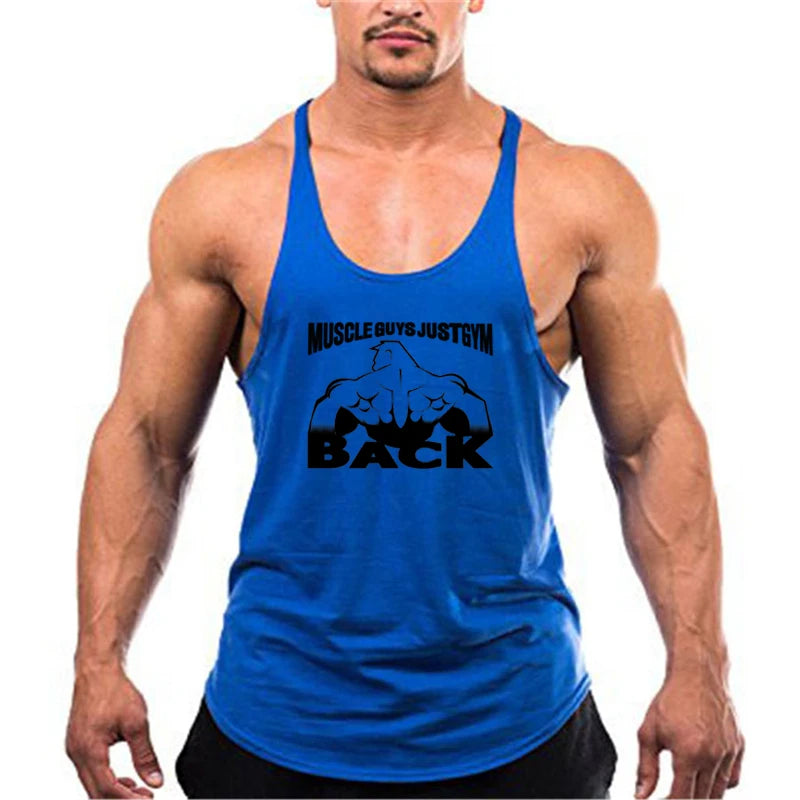 New Hot Sale Mens Printed Tank Top Breathable Cool Vest Running Shirt Cotton Tees Bodybuilding Singlet Fitness Sleeveless