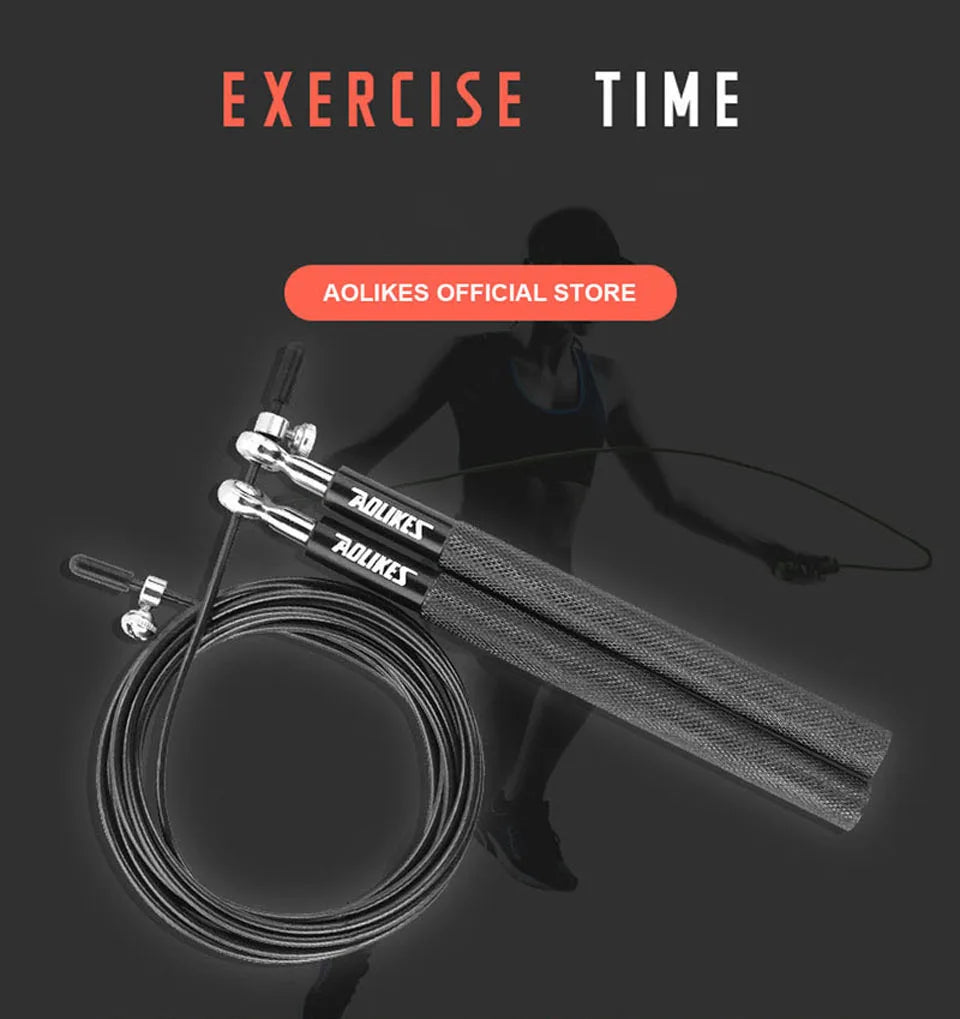 AOLIKES Crossfit Jump Rope Professional Speed Bearing Skipping Fitness Workout Training Equipement MMA Boxing Home Exercise