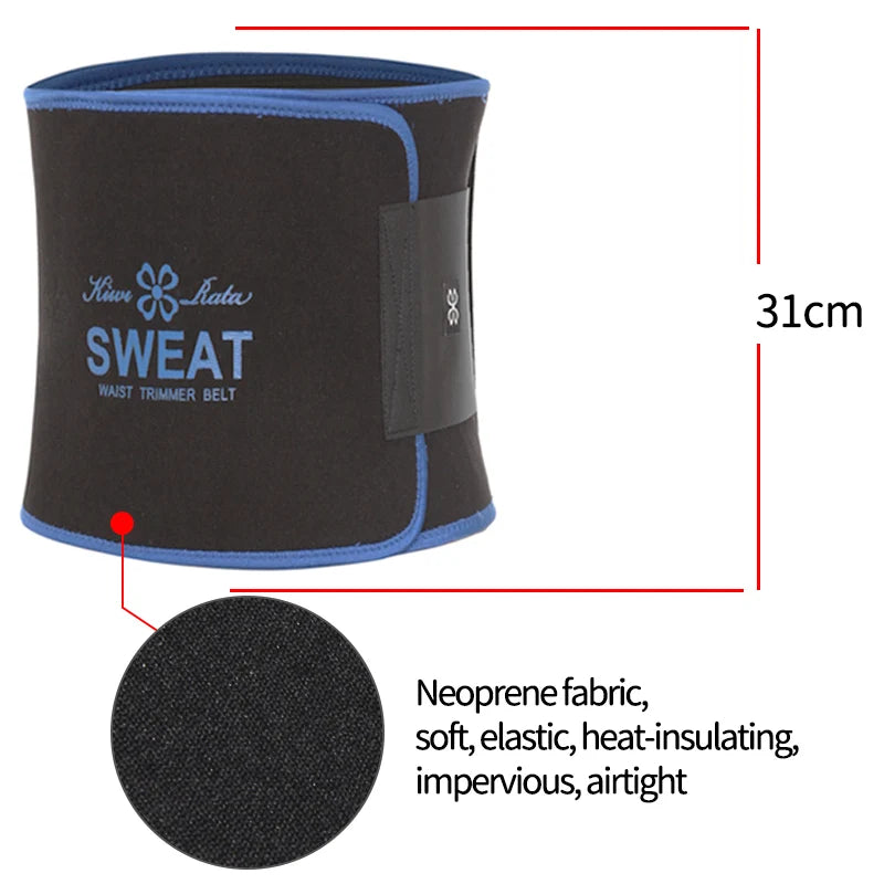 Waist Trimmer Belt Slim Men Body Shaper Cinchers Tummy Control Neoprene Sweat Wrap for Stomach and Back Lumbar Support