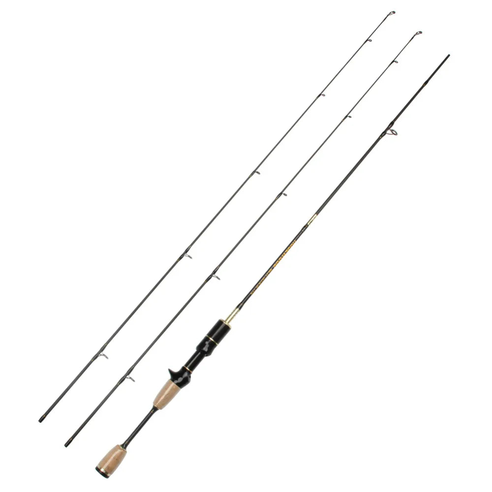 Rosewood UL Fishing Rod With Case Double Tips Utra Light Carbon Soft Lure Spinning Casting Rods 1.8m Cork Handle Hard PVC Tube