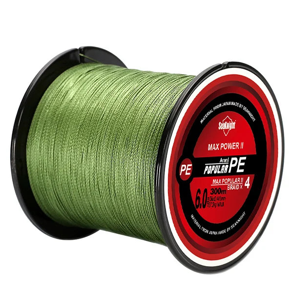 SeaKnight Brand TriPoseidon Series 4 Strands 300M PE Braided Fishing Line 8-60LB Multifilament Fishing Line Smooth Carp Fishing