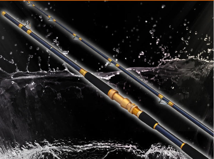 Tideliner 1.8M  2.1M 2.4M jigging boat fishing rod trolling spinning carbon fiber rod fishing pole with metal reel seat