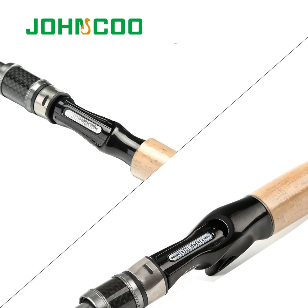 JOHNCOO Casting Rod  With Case 2.1m 2.4m 2.7m 3m Carbon Fishing Rod Travel Rod BaitCasting Rod Medium Fast action 10-25g