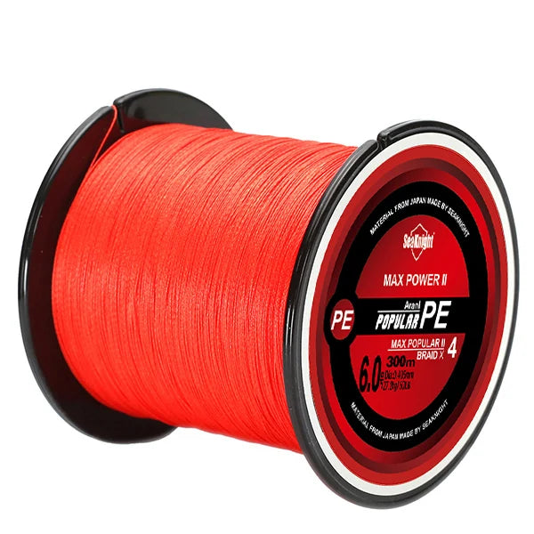 SeaKnight Brand TriPoseidon Series 4 Strands 300M PE Braided Fishing Line 8-60LB Multifilament Fishing Line Smooth Carp Fishing