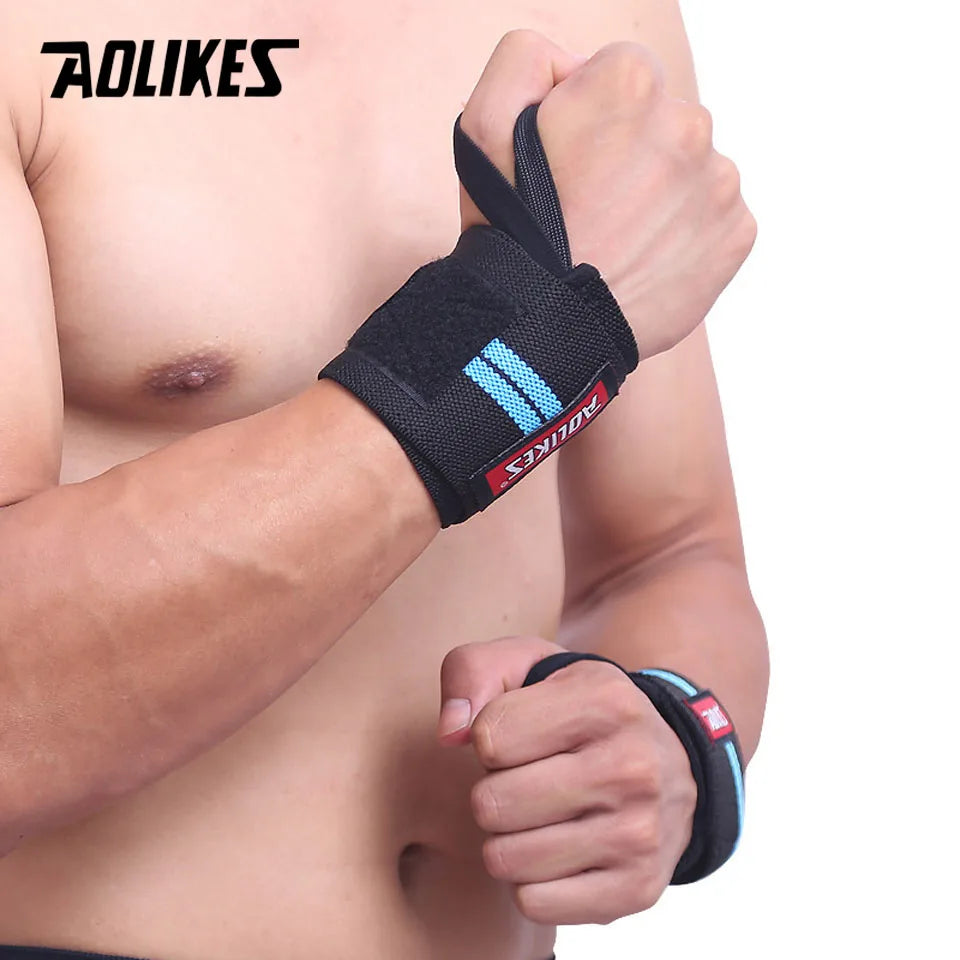 AOLIKES 1 Pair Wristband Wrist Support Weight Lifting Gym Training Wrist Support Brace Straps Wraps Crossfit Powerlifting