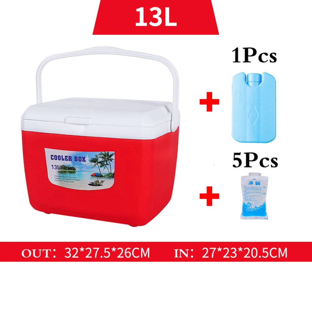 8L 13L Outdoor Incubator Portable Food Storage Box Car Cold Ice Fishing Box Cooler Mini Fridge for Home Camping Traveling Pesca