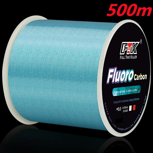 FTK 300/500m Invisible Fishing Line Speckle Fluorocarbon Coating Line 0.20mm-0.50mm 4.13LB-34.32LB Super Strong Spotted Line