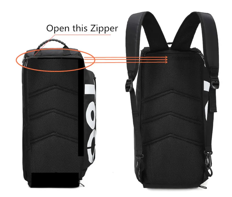 Gym Bag Waterproof Sports Bags Men Women Fitness Backpack Portable Large Capacity Dry Wet Separation Bag For Fitness Yoga Sports