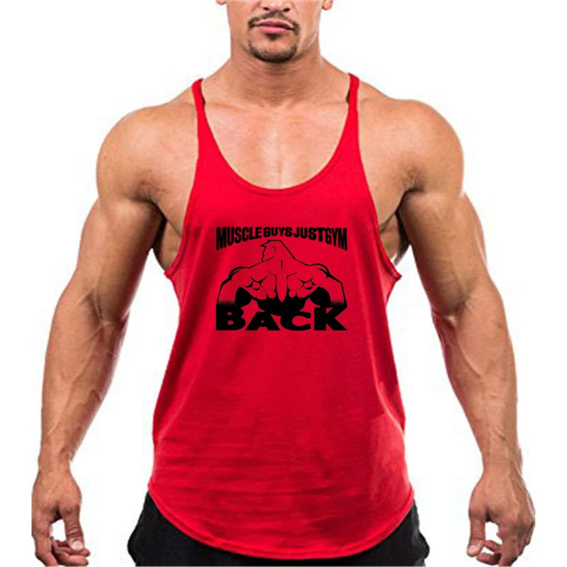 New Hot Sale Mens Printed Tank Top Breathable Cool Vest Running Shirt Cotton Tees Bodybuilding Singlet Fitness Sleeveless