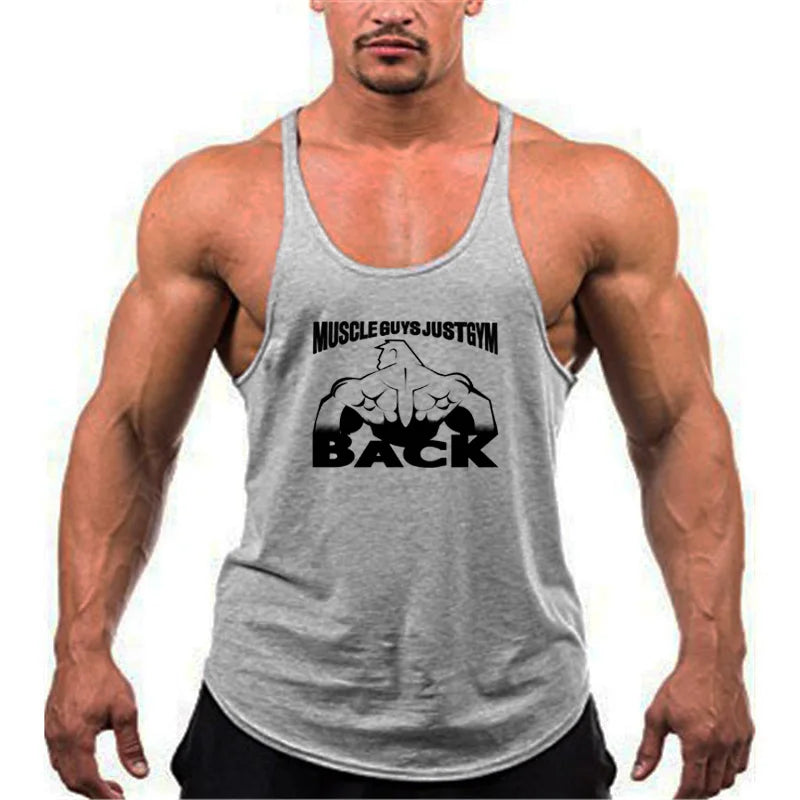 New Hot Sale Mens Printed Tank Top Breathable Cool Vest Running Shirt Cotton Tees Bodybuilding Singlet Fitness Sleeveless