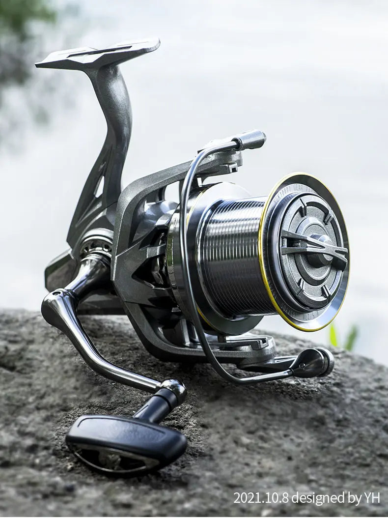 LINNHUE Big Spinning Fishing Reel 8000 9000 10000 12000 14000 Reel Drag 20KG Powerful Reel Saltwater Fresh Water Fishing Pesca