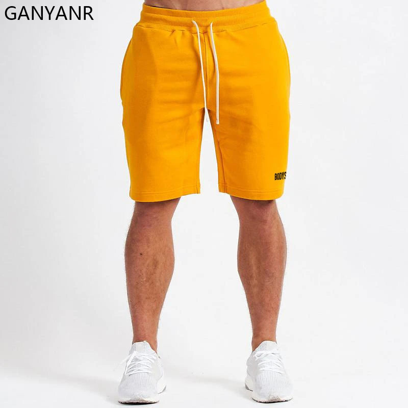 GANYANR Running Shorts Men Gym Sport Crossfit Fitness Training Basketball Sportswear Jogging Pants Soccer Workout Transparent