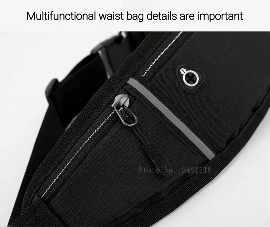 Professional Running Waist Bag Sports Belt Pouch Mobile Phone Case Men Women Hidden Pouch Gym SportsBags Running Belt Waist Pack