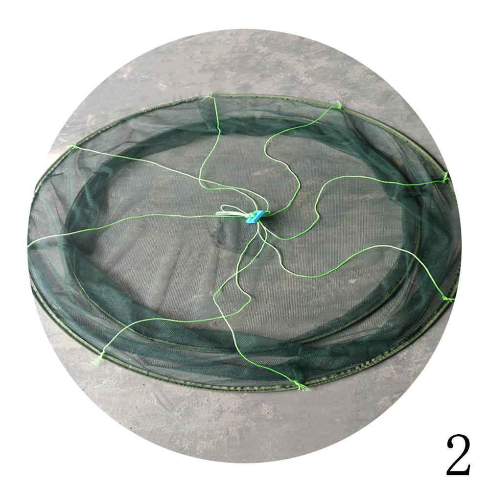 Landing Fishing Net Large Foldable Drop Net Prawn Bait Crab Shrimp Crucian Portable Mesh For Outdoor Reservoir Pond Use 80/100cm