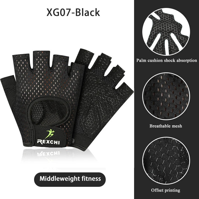 Gym Gloves Fitness Weight Lifting Gloves Body Building Training Sports Gloves Workout Half Finger Hand Protector for Men Women