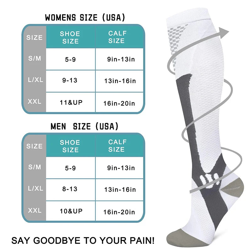 Brothock Medical Sport Compression Socks Men And Women 20-30mmhg Run Nurse Socks for Varicose Veins Running Cycling Travel Socks