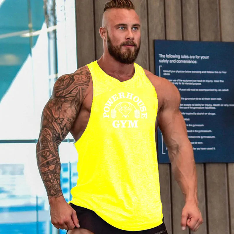 New Fashion Cotton Sleeveless Shirts Tank Top Men Fitness Shirt Mens Singlet Bodybuilding Workout Gyms Vest Fitness Men