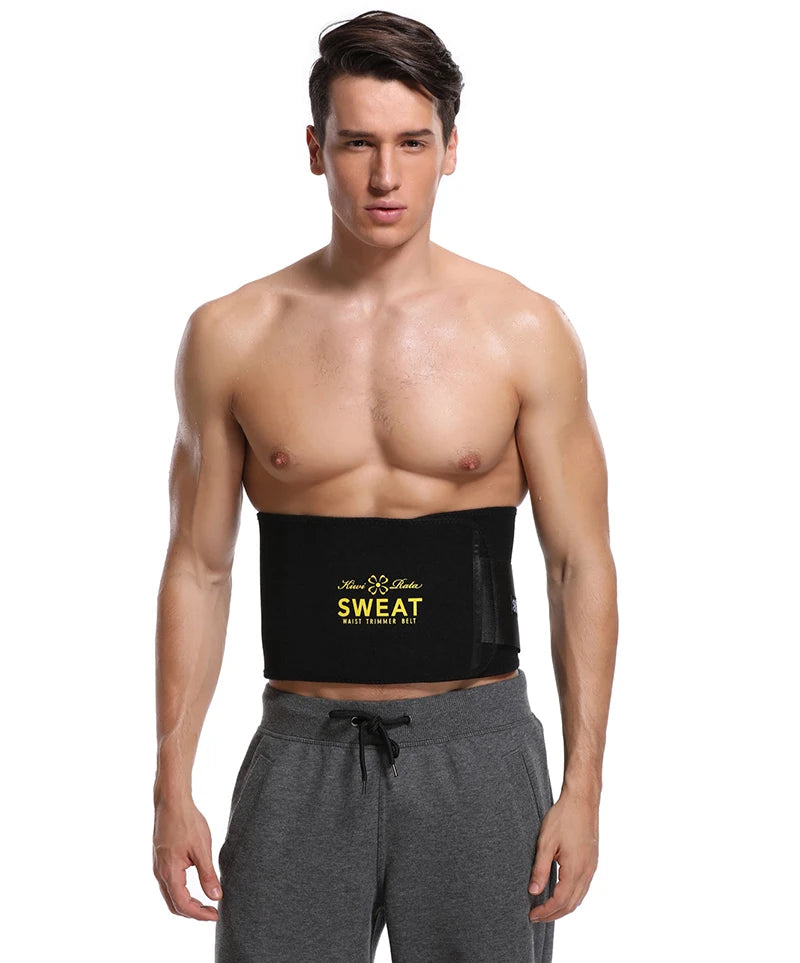 Waist Trimmer Belt Slim Men Body Shaper Cinchers Tummy Control Neoprene Sweat Wrap for Stomach and Back Lumbar Support