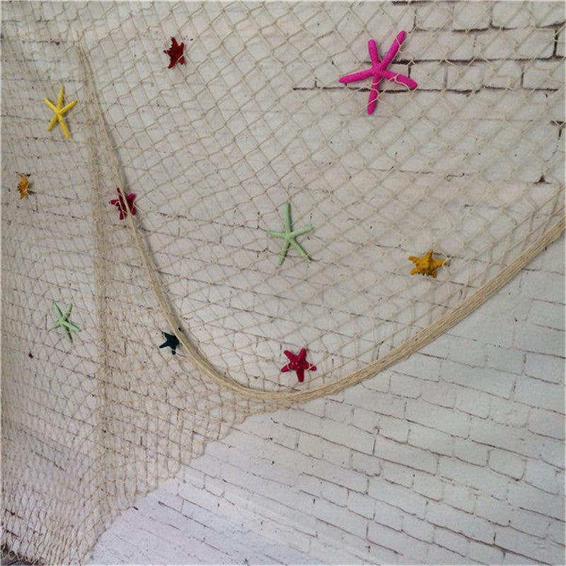 Hangings Fishing Net Home Decor Pirate Ornaments Tackle DIY Photo Props Bar House Nautical Ocean Theme Wall Fishing Net