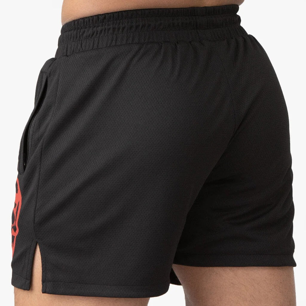 2024 New Muscle fitness quarter pants men's summer training mesh breathable athletic shorts