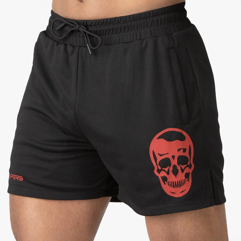 2024 New Muscle fitness quarter pants men's summer training mesh breathable athletic shorts