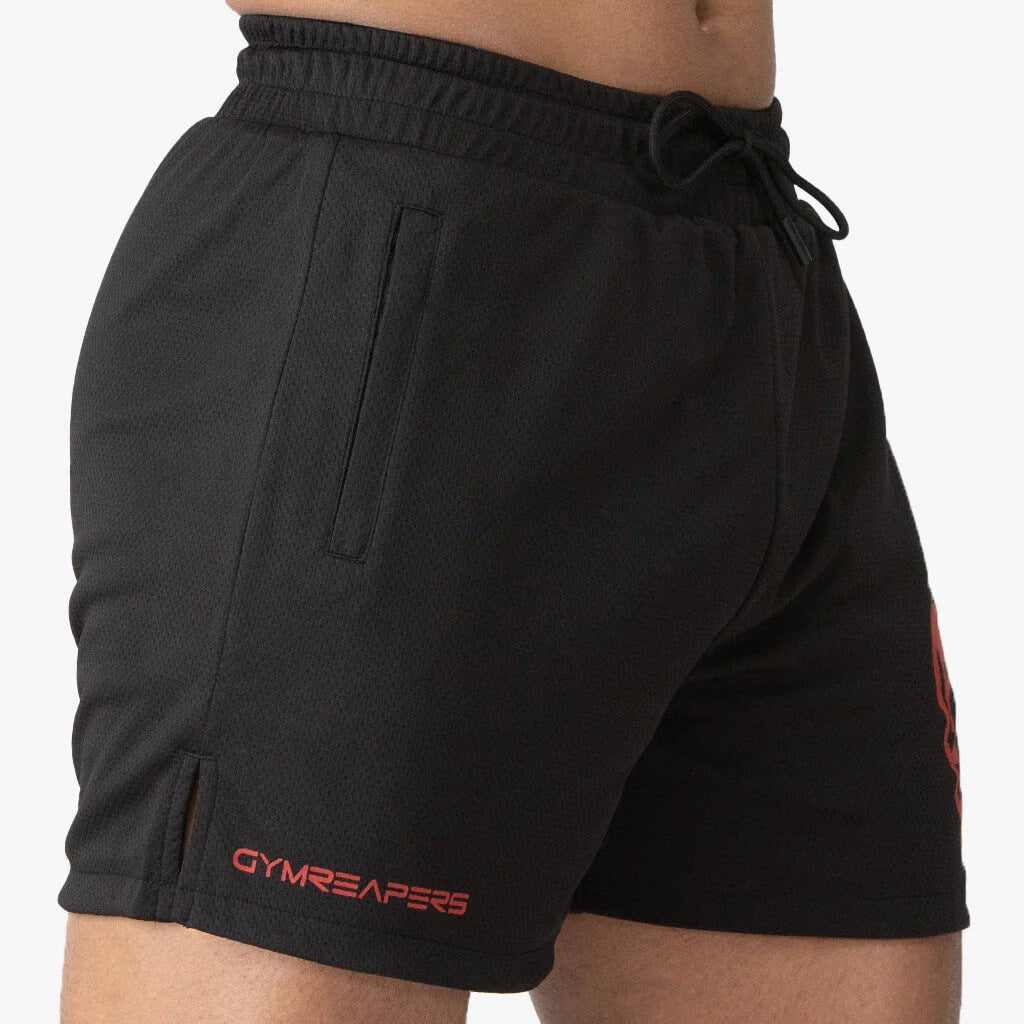 2024 New Muscle fitness quarter pants men's summer training mesh breathable athletic shorts