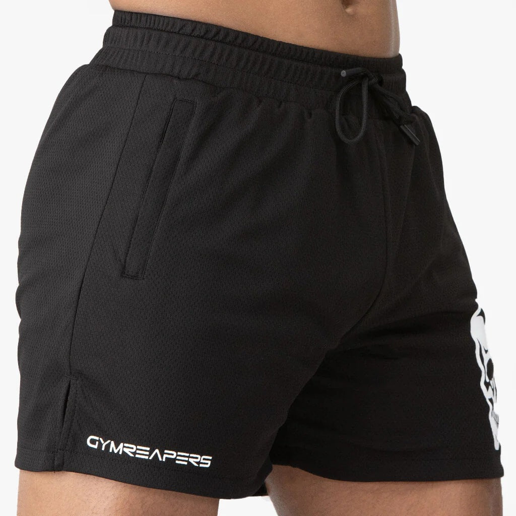 2024 New Muscle fitness quarter pants men's summer training mesh breathable athletic shorts