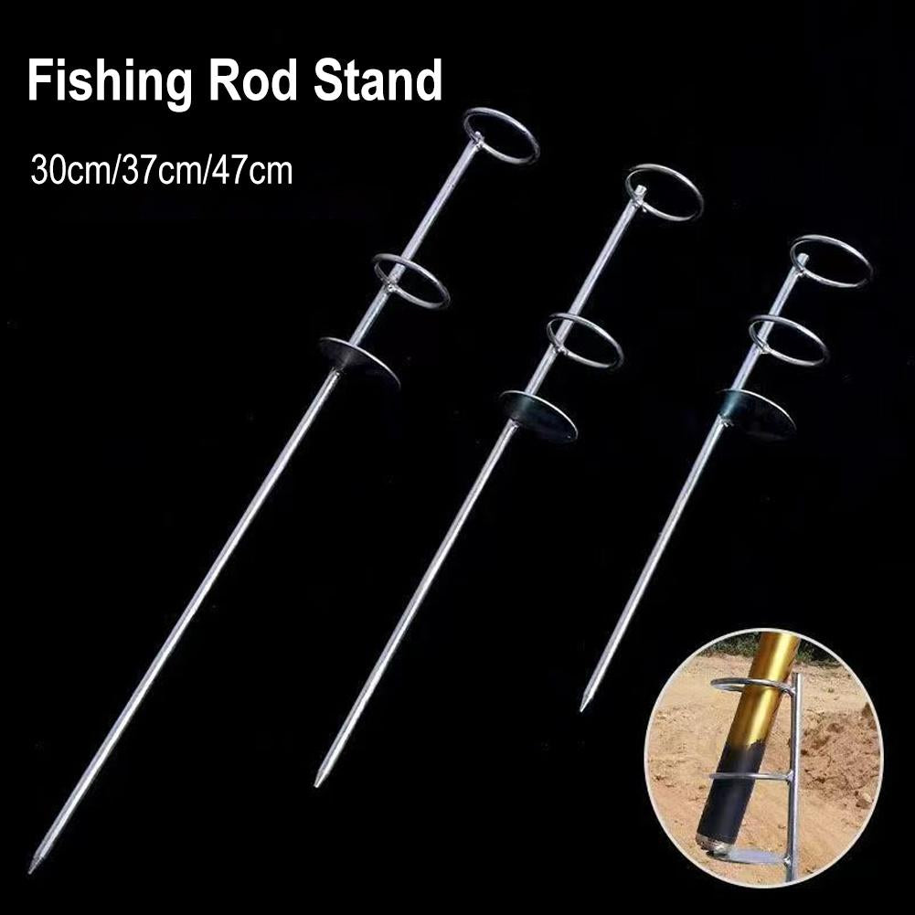 Sea Rod Double Ring Bracket Sstainless Steel Ground Insertion Fishing Rod Bracket Outdoor Fishing Gear Accessories